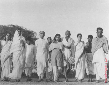 Gandhi's Morning Walk by Margaret Bourke-White