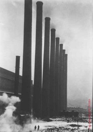 Otis Street Smoke Stacks by Margaret Bourke-White