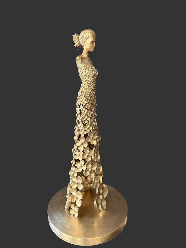 Anthéa by Anne De Villemejane - Bronze sculpture, three quarter view