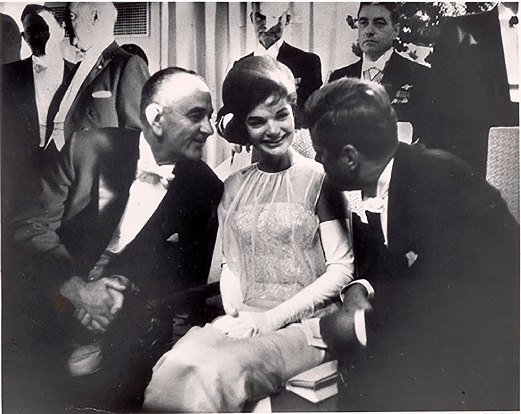 John F. Kennedy, Jacqueline Kennedy and Lyndon Johnson at Kennedy Inauguration, 1961 by Alfred Eisenstaedt