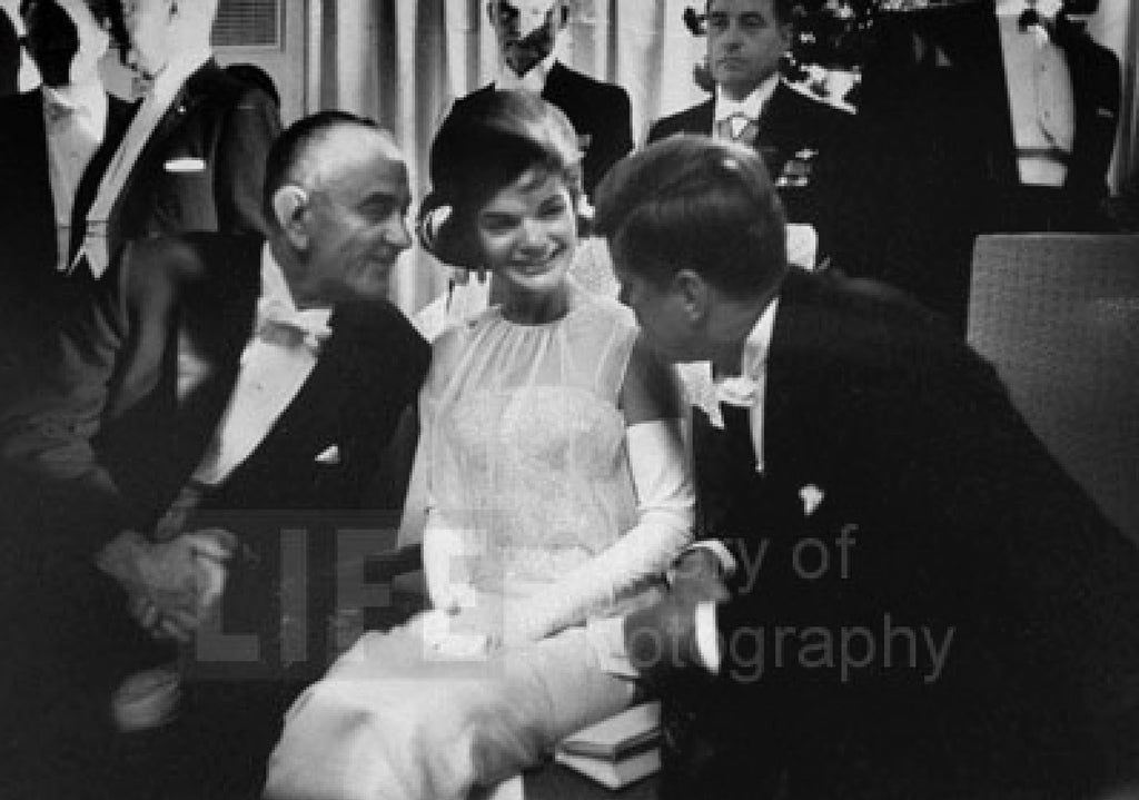 Lyndon Johnson with John and Jacqueline Kennedy at the Inaugural Ball, 1961 by Alfred Eisenstaedt