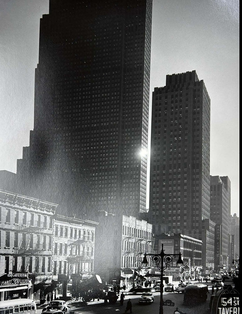 New York City, 54th St. Tavern sign in foreground, 1948 by Andreas Feininger — original