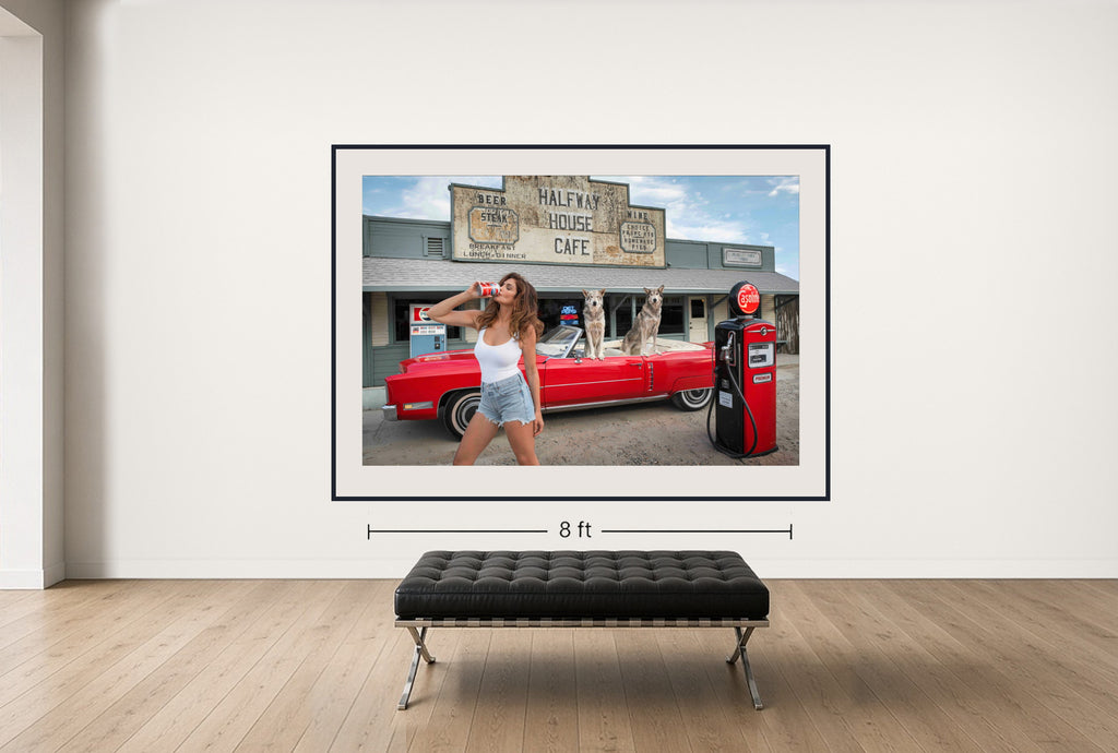 Room view — 1992 by David Yarrow shown to scale on a gallery wall at 71 x 99 in. Not a reproduction of the work.