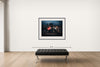 Room view — American Flag by Tyler Shields shown to scale on a gallery wall at 40 x 60 in. Not a reproduction of the work.