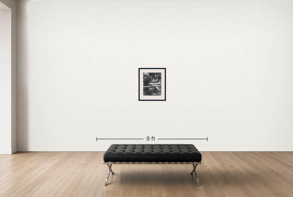 Room view — An American Block by Alfred Eisenstaedt shown to scale on a gallery wall at 20 x 16 in. Not a reproduction of the work.