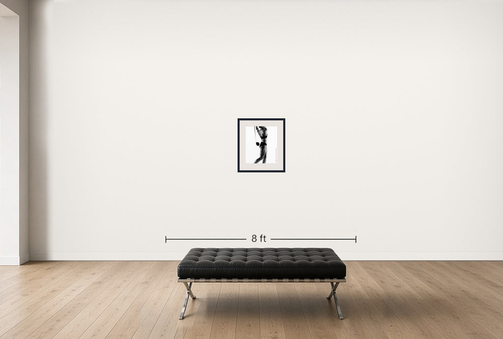 Room view — Annika Sorenstam by Howard Schatz shown to scale on a gallery wall at 20 x 16 in. Not a reproduction of the work.