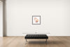 Room view — Anthurium Fantasia by Howard Schatz shown to scale on a gallery wall at 24 x 20 in. Not a reproduction of the work.