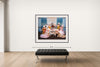 Room view — Aristocracy - Decadence by Tyler Shields shown to scale on a gallery wall at 56 x 72 in. Not a reproduction of the work.