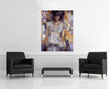 Room view — Bella's Call by Charles Dwyer Jr. shown to scale on a gallery wall at 50 x 40 in. Not a reproduction of the work.