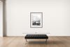 Room view — Cattle Drive #24 by Allen Birnbach shown to scale on a gallery wall at 40 x 30 in. Not a reproduction of the work.