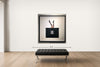 Room view — Chanel Legs by Tyler Shields shown to scale on a gallery wall at 75 x 74 in. Not a reproduction of the work.