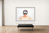 Room view — Dreaming of Paris by Tyler Shields shown to scale on a gallery wall at 66 x 84 in. Not a reproduction of the work.