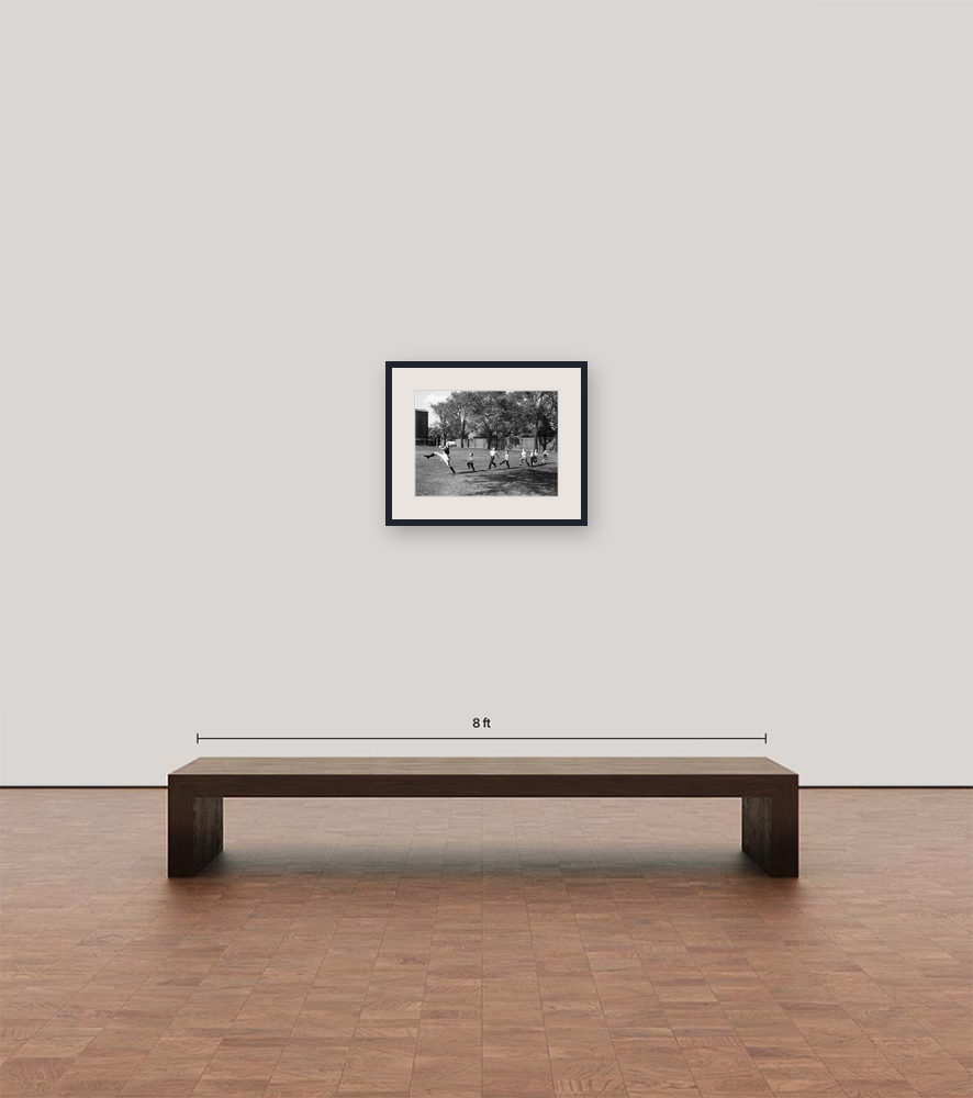 Room view — Drum Major by Alfred Eisenstaedt shown to scale on a gallery wall at 20 x 24 in. Not a reproduction of the work.