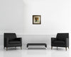 Room view — Eight PM Bus by Doug Dawson shown to scale on a gallery wall at 20 x 16 in. Not a reproduction of the work.