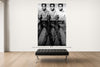 Room view — Elvis vs Warhol, 2012 by Alex G Cao shown to scale on a gallery wall at 108 x 72 in. Not a reproduction of the work.