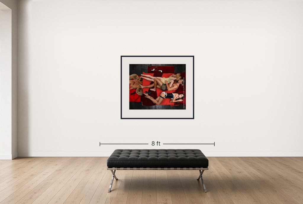 Room view — Envy - C by Howard Schatz shown to scale on a gallery wall at 38 x 48 in. Not a reproduction of the work.
