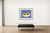 Room view — Frutero de Porcelana by Regina Saura shown to scale on a gallery wall at 42 x 55 in. Not a reproduction of the work.