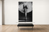 Room view — HORST vs DEGAS, 2010 by Alex G Cao shown to scale on a gallery wall at 108 x 72 in. Not a reproduction of the work.