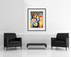 Room view — Irish Blessing by Alexandra Nechita shown to scale on a gallery wall at 31 x 24 in. Not a reproduction of the work.