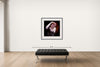 Room view — Katita #1 - The Rapture of Redheads by Howard Schatz shown to scale on a gallery wall at 40 x 40 in. Not a reproduction of the work.