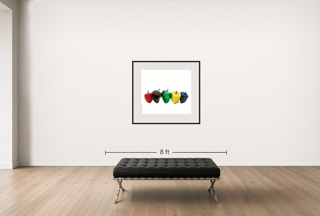 Room view — Knot #235 by Howard Schatz shown to scale on a gallery wall at 35 x 40 in. Not a reproduction of the work.