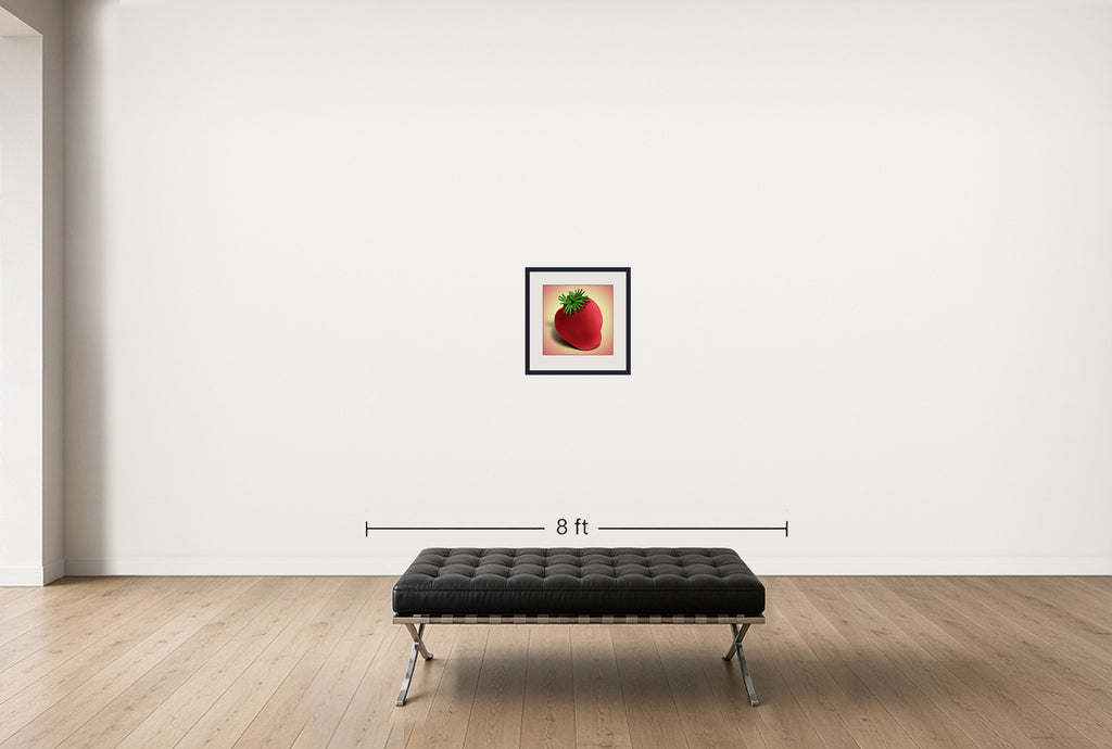 Room view — Knot #302 by Howard Schatz shown to scale on a gallery wall at 20 x 16 in. Not a reproduction of the work.