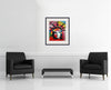 Room view — Liberty Head 2000 by Peter Max shown to scale on a gallery wall at 24 x 20 in. Not a reproduction of the work.
