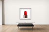 Room view — Lip Stick - Pristine Chanel by Tyler Shields shown to scale on a gallery wall at 45 x 45 in. Not a reproduction of the work.