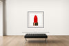 Room view — Lip Stick - Pristine YSL by Tyler Shields shown to scale on a gallery wall at 45 x 45 in. Not a reproduction of the work.