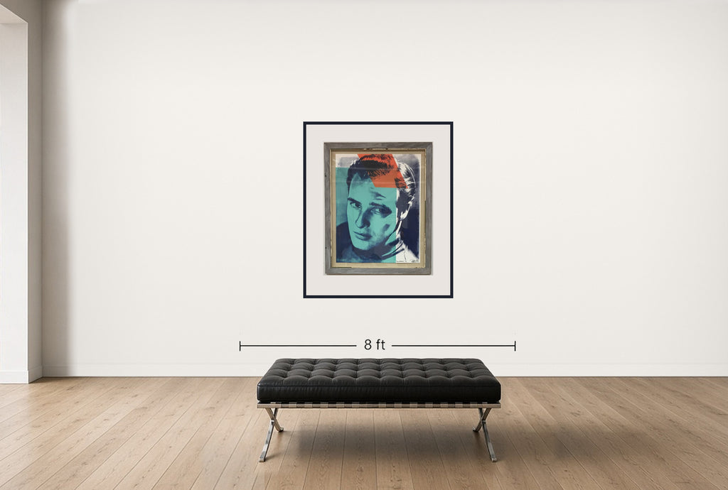 Room view — Movie Stars - Marlon by Peter Tunney shown to scale on a gallery wall at 46.5 x 39 in. Not a reproduction of the work.