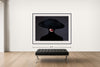 Room view — Mystery of The Mouth, 2018 by Tyler Shields shown to scale on a gallery wall at 66 x 84 in. Not a reproduction of the work.