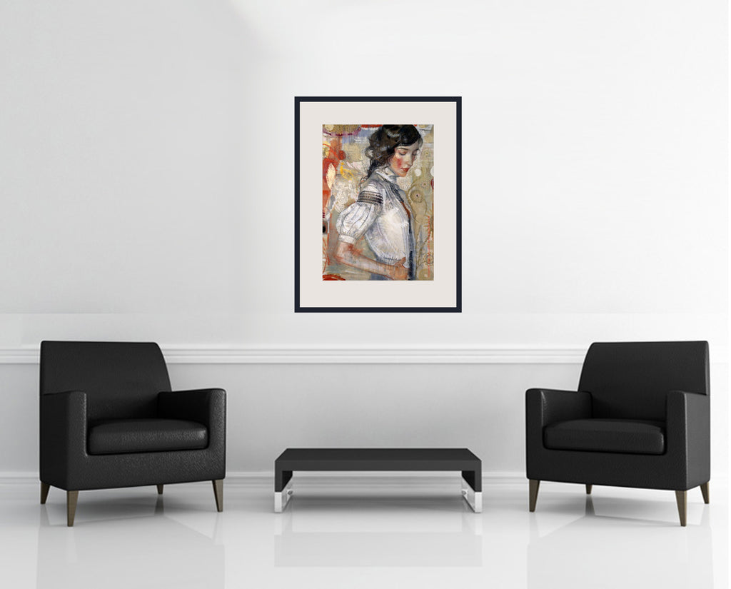 Room view — No. 12 by Charles Dwyer Jr. shown to scale on a gallery wall at 29 x 22 in. Not a reproduction of the work.