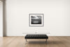 Room view — North Table Mountain Study #1 by Allen Birnbach shown to scale on a gallery wall at 30 x 40 in. Not a reproduction of the work.