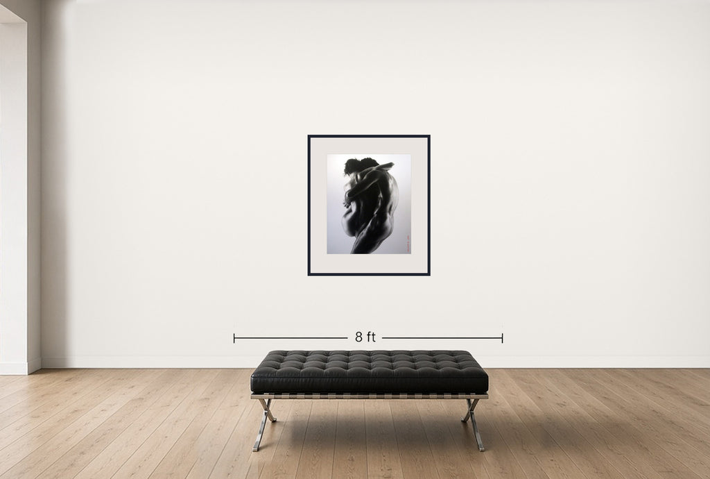 Room view — Nude Body Nude #1015 - APP by Howard Schatz shown to scale on a gallery wall at 40 x 30 in. Not a reproduction of the work.