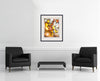 Room view — Open Up Your Quiet Heart by Alexandra Nechita shown to scale on a gallery wall at 27 x 20.5 in. Not a reproduction of the work.