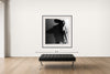 Room view — Pregnancy Study #1211 by Howard Schatz shown to scale on a gallery wall at 59 x 54.46 in. Not a reproduction of the work.