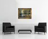 Room view — Reflections of Montegron, 1987 by Guy Dessapt shown to scale on a gallery wall at 30 x 40 in. Not a reproduction of the work.