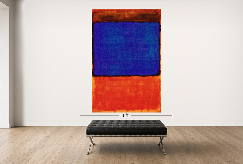 Room view — Rothko vs Rothko by Alex G Cao shown to scale on a gallery wall at 108 x 72 in. Not a reproduction of the work.
