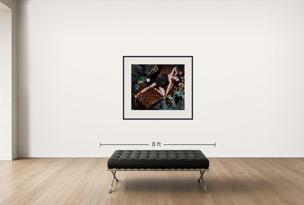 Room view — Sloth - B by Howard Schatz shown to scale on a gallery wall at 38 x 48 in. Not a reproduction of the work.