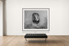 Room view — The King and I, 2016 by David Yarrow shown to scale on a gallery wall at 71 x 85 in. Not a reproduction of the work.