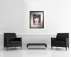 Room view — Theodore au Chapeau III by Judith Bledsoe shown to scale on a gallery wall at 35.9444 x 27.3333 in. Not a reproduction of the work.
