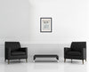 Room view — Two Men by Palla Jeroff shown to scale on a gallery wall at 15 x 12.63 in. Not a reproduction of the work.