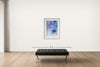 Room view — Underwater Study #1647, Shawnee Free Jones by Howard Schatz shown to scale on a gallery wall at 54.2778 x 41.3333 in. Not a reproduction of the work.