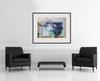 Room view — Untitled - 10/2/85 by Robert Kaupelis shown to scale on a gallery wall at 27.5 x 39.5 in. Not a reproduction of the work.