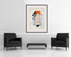 Room view — Untitled - 12/12/75 by Robert Kaupelis shown to scale on a gallery wall at 39.5 x 27.5 in. Not a reproduction of the work.