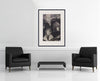 Room view — Untitled 1981 by Italo Scanga shown to scale on a gallery wall at 40 x 24 in. Not a reproduction of the work.