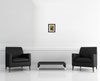 Room view — Untitled - 2/7/85 by Robert Kaupelis shown to scale on a gallery wall at 7 x 5.75 in. Not a reproduction of the work.
