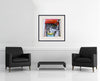 Room view — Untitled - 5/18/88 by Robert Kaupelis shown to scale on a gallery wall at 27.5 x 25.5 in. Not a reproduction of the work.