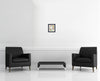 Room view — Untitled - 8/5/90 by Robert Kaupelis shown to scale on a gallery wall at 7 x 5.75 in. Not a reproduction of the work.