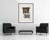 Room view — Untitled - 1/13/78 by Robert Kaupelis shown to scale on a gallery wall at 39.25 x 27.5 in. Not a reproduction of the work.